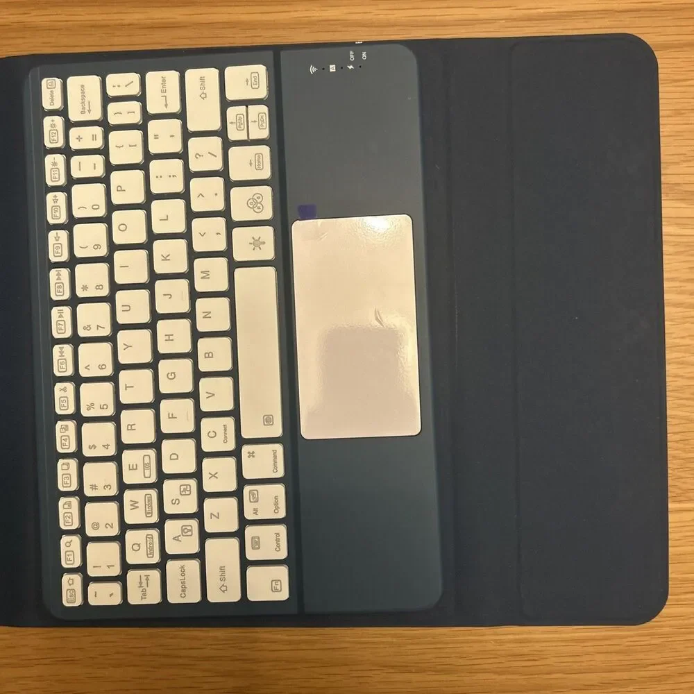 Harvopu Compatible for iPad 11th 10th Generation Case with Keyboard (Navy Blue)